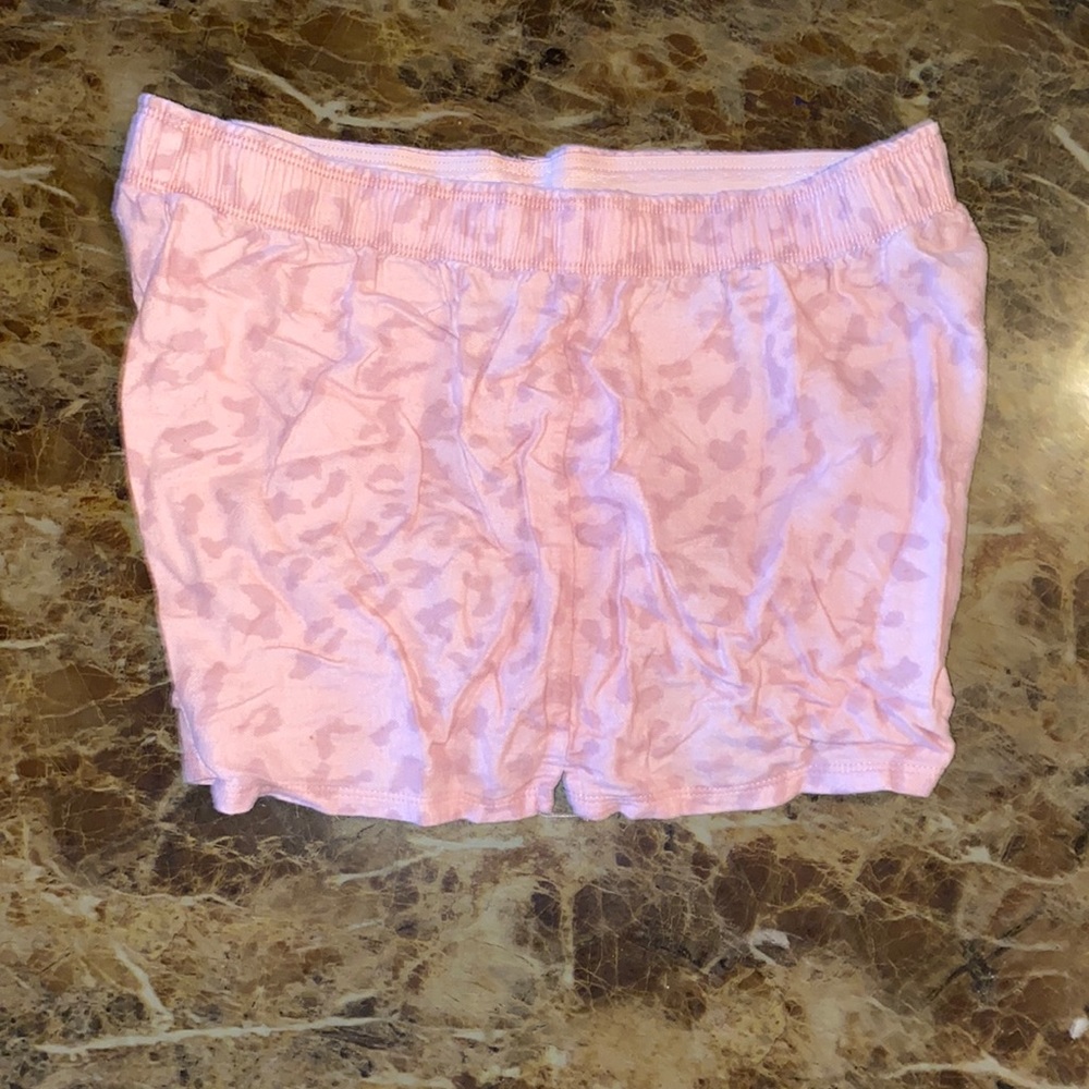 cute pink cheetah print pajamas shorts